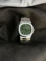 3K Factory Patek Philippe Nautilus Green Dial Stainless Steel Bracelet Watch
